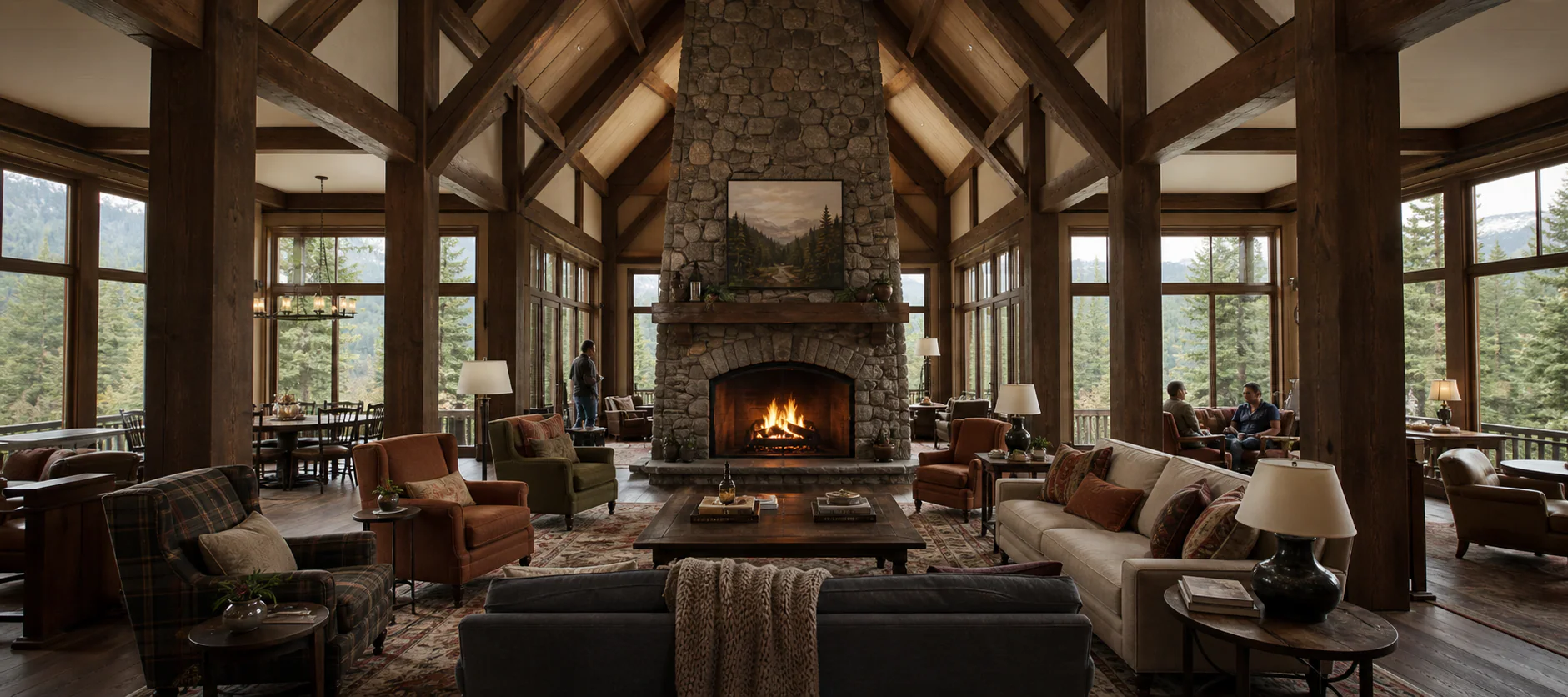 Trailmark lodge and landscape